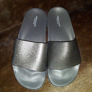 American Eagle Glitter Slides